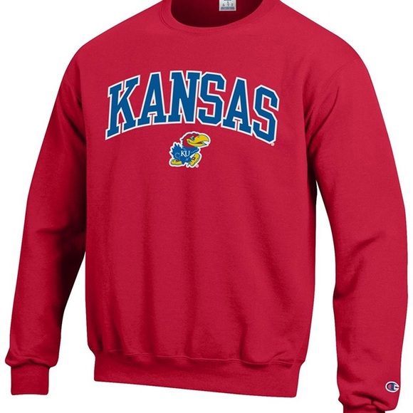 Champion Sweaters - University of Kansas Jayhawks Champion Crewneck